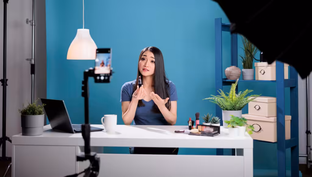 social media content creator holding lipstick doin 2025 02 19 17 05 36 utc